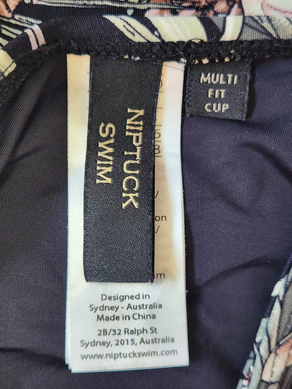 Nip Tuck Twist Front Flower One Piece Swimsuit Joanne Fern Gully Black Pink 6
